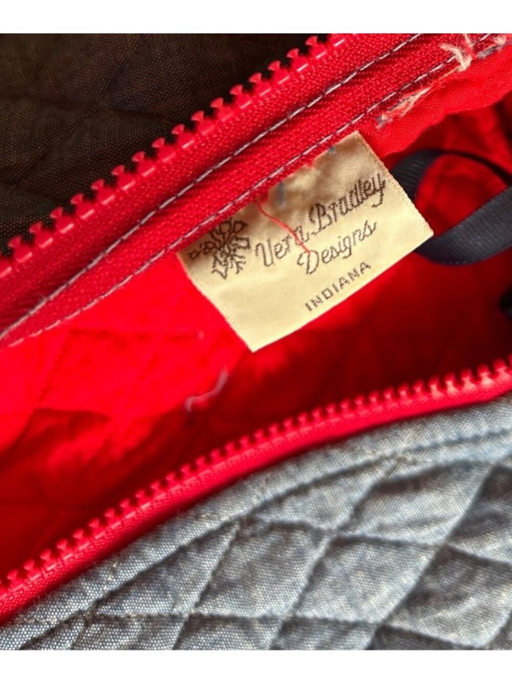 Vintage Vera Bradley Garment Bag Denim Blue - Picture 4 of 5